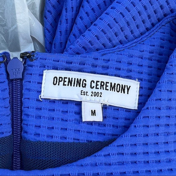 OPENING CEREMONY Waffle Weave Skater Dress Red Women’s Size Medium - Picture 6 of 7